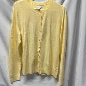 Croff & Barrow NWOT Women's Light Yellow Cardigan